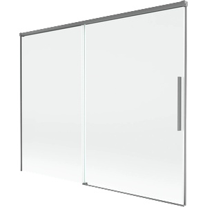 Mexen Rox разтегателен параван за вана 2-крилен 190 x 150 cm, прозрачен, оръжеен (8C9-190-001-95-00)