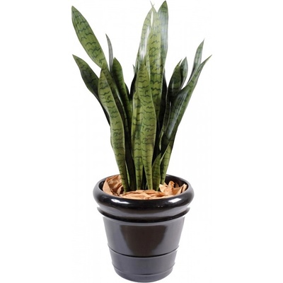 Umelá kvetina Sansevieria deluxe v kvetináči, zelená 93cm