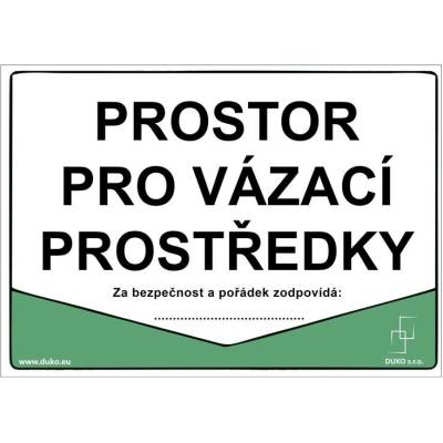 DUKO PROSTOR PRO VÁZACÍ PROSTŘEDKY Formát: 297 x 210 mm, Materiál: plast 5 mm, samolepící vinylová fólie