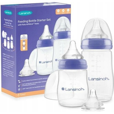 Lansinoh Kojenecké lahvičky se savičkami NaturalWave 160 ml + 240 ml