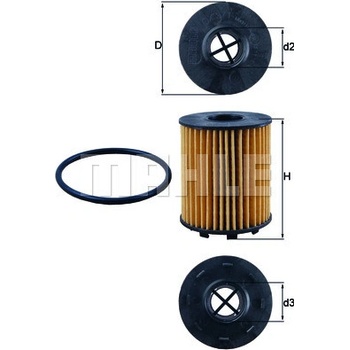 Olejový filter MAHLE ORIGINAL OX 371D (OX371D)
