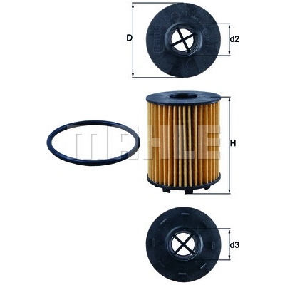 Olejový filter MAHLE ORIGINAL OX 371D (OX371D)