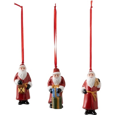 Villeroy & Boch Nostalgic Ornaments vianočné závesná dekorácia Santa Claus 3 ks