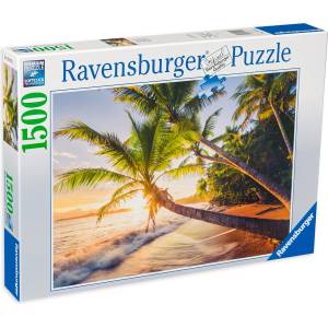 Ravensburger Пъзел Ravensburger от 1500 части - Скривалище на плажа (15015)
