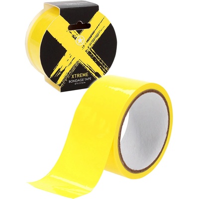 Shots Ouch! Xtreme Bondage Tape, žltá priľnavá páska pre zväzovanie 17,5 m x 5 cm