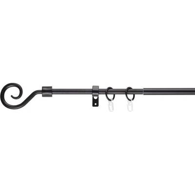 Expo Ambiente Teleskopický garnýžový set Hook, 1,3–2,4 m, 13 a 16 mm, černý 65165