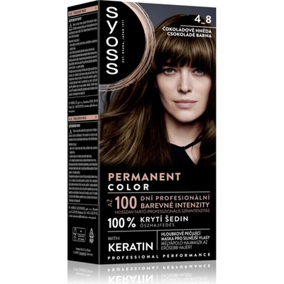 Syoss Permanent Color перманентната боя за коса цвят 4_8 Chocolate Brown