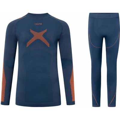 Viking pánske termoprádlo Primeone Man Set Base Layer Navy/Orange