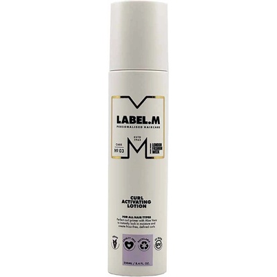 label. m Curl Activating Lotion 250 ml