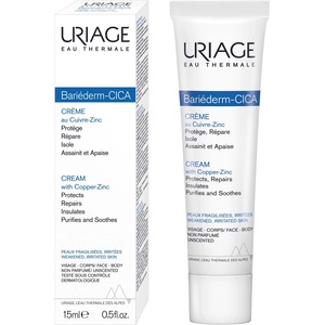 Uriage Bariederm-Cica Възстановяващ крем с мед и цинк, 15 ml