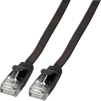 EFB Elektronik Rj45 Пач корда кат. 6а, u-utp pvc, черна плоска, efb - 3 метра (k8107sw.3)