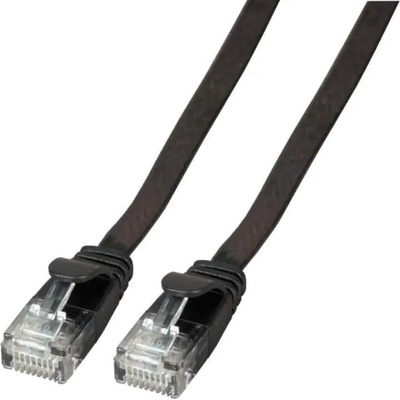 EFB Elektronik Rj45 Пач корда кат. 6а, u-utp pvc, черна плоска, efb - 3 метра (k8107sw.3)