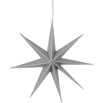 Závěsná vánoční dekorace průměr 50 cm Broste STAR -L stříbrná