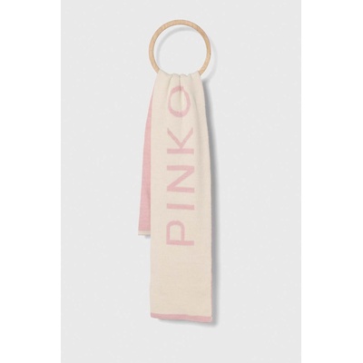 Pinko Up Детски вълнен шал Pinko Up в розово с десен (F3PIBGSC102)