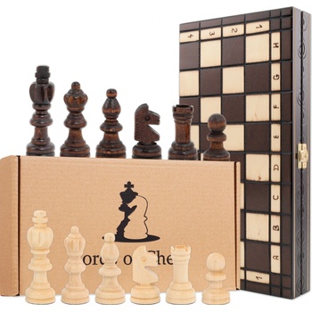 Amazinggirl Šachová hra šachová doska drevená 25 cm súprava šachovnice skladacia so šachovými figúrkami pre deti aj dospelých