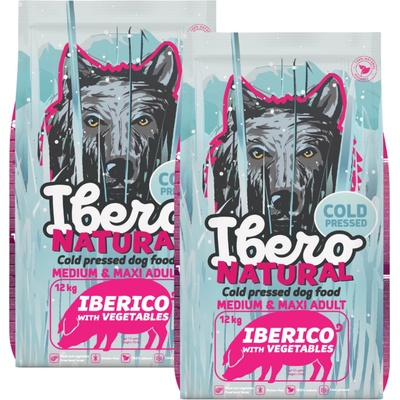 Ibero Cold Press Dog Medium & Maxi Adult Iberico 2 x 12 kg