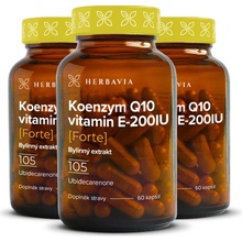 Herbavia.cz Koenzym Q10 + vitamín E 200IU FORTE 3x 60 kapslí