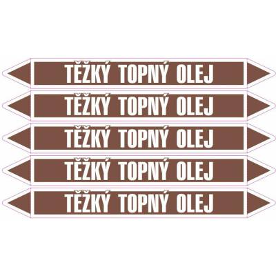 Grafiko | Těžký topný olej - dle ČSN 13 0072 - Materiál fólie s ochrannou laminací, Rozměr aršík 5ks šipka 242x26mm