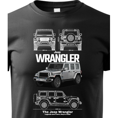 Dětské tričko Jeep Wrangler Černá Velikost Canvas Bezvatriko.cz 2324