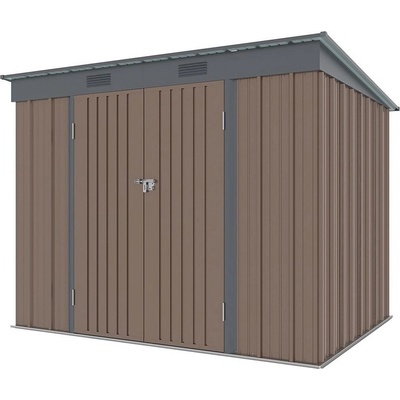 Riwall PRO RMSP 6x8 2,4 x 1,8 m s pultovou střechou hnědý