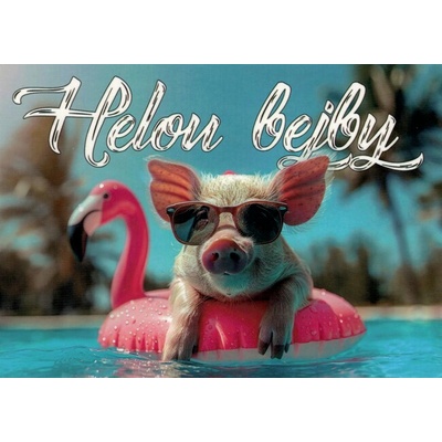 Pohlednice Helou bejby prasátko