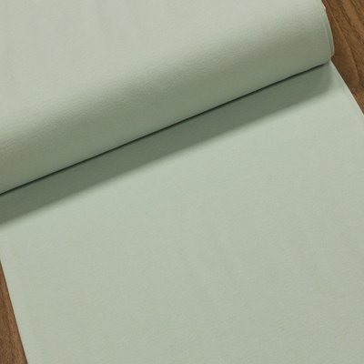 Žebrovaný bavlněný úplet 8058.015 BIO jemný, mentolový, š.35cm (látka v metráži)