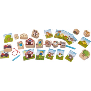 Eichhorn logická hra farma Threading Game 13 ks