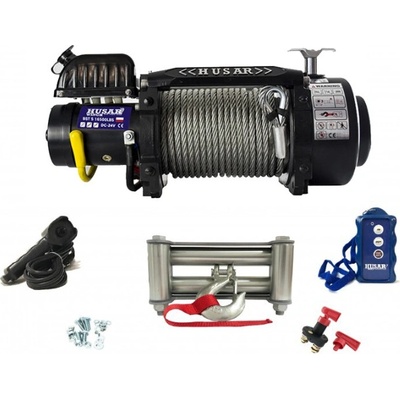 HUSARWINCH Naviják Husar Winch BST S 16500, 12V, Ocelové lano