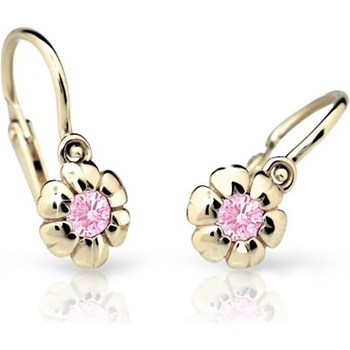 Cutie Jewellery detské zlaté náušnice C2151Z-Pink