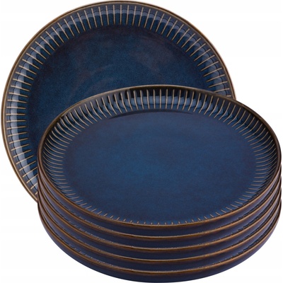 Altom Design Porcelánové jídelní talíře Reactive Stripes 26 cm sada 6 kusů