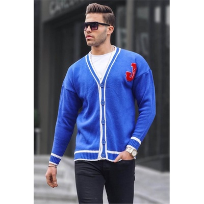 Madmext Мъжка трикотажна жилетка с копчета 6314 - Яркосиня #363680 (363680_Синьо)