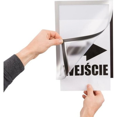 A-Z Reklama CZ Samolepící Magnetický rámeček na stěnu a hladké povrchy A4 - Stříbrný – Sleviste.cz