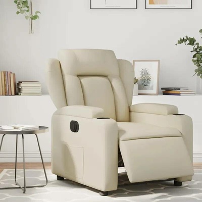 vidaXL 3204531 Elektrické polohovací krémové umělá kůže