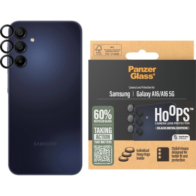Panzer Стъклен Протектор за камера PanzerGlass за Samsung Galaxy A16, A16 5 G, Hoops, Черен