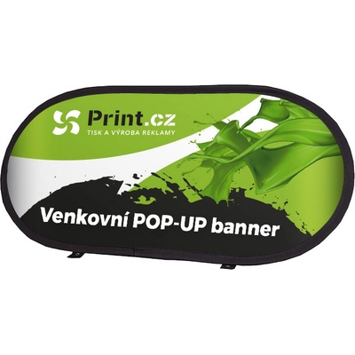 Print.cz Venkovní textilní pop up banner s oboustranným tiskem a přepravní taškou, 140 x 70 cm – Zbozi.Blesk.cz