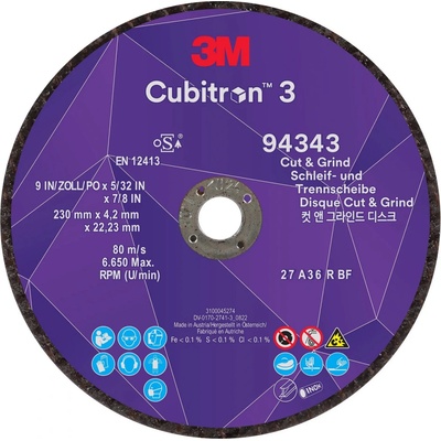 3M Cubitron 3 Brúsny a rezný kotúč 230 x 4,2 x 22 mm 94343