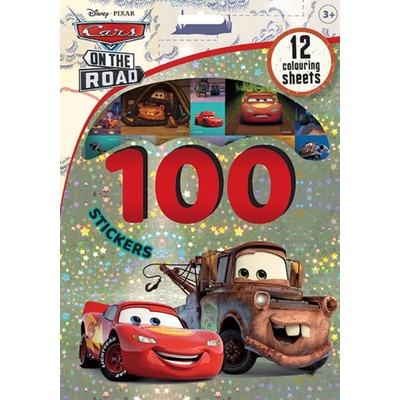 100 samolepek s omalovánkovými listy Auta