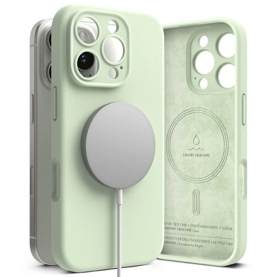 Apple Силиконов калъф с MagSafe за iPhone 16 Pro Max от Ringke Silicone Magnetic , Soft Mint