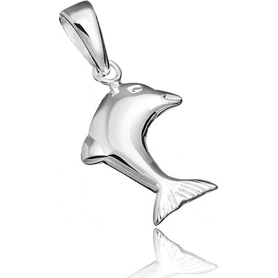 Šperky eshop Stříbrný přívěsek 925 skákající delfín AB7.11
