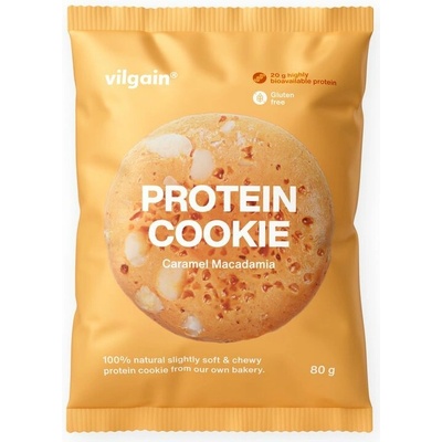 Vilgain Protein Cookie karamel s makadamovým oříškem 80 g – Zboží Dáma
