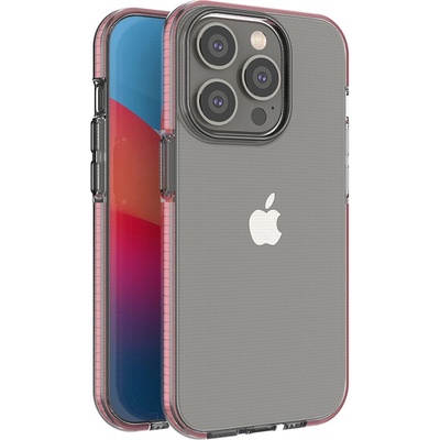 HQWear Кейс Spring Case за iPhone 14 Pro, със светлорозова рамка (9145576265321)