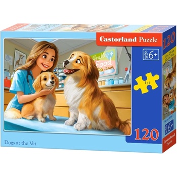 Castorland Пъзел Castorland от 120 части - Преглед при ветеринаря (B-13616-1)