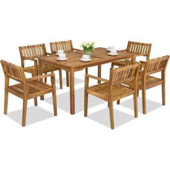 Image 1 of Garden Point Дървени мебели Danang/Timor 6 Garden Point (GAP414S_6xGAP353)