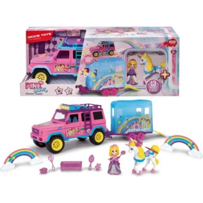 Dickie Toys Игрален сет - Джип с ремарке и принцеса с еднорог