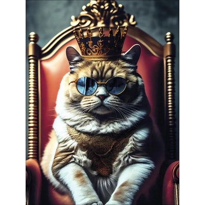 Obraz na plátně The Cat Is King 84x116 cm