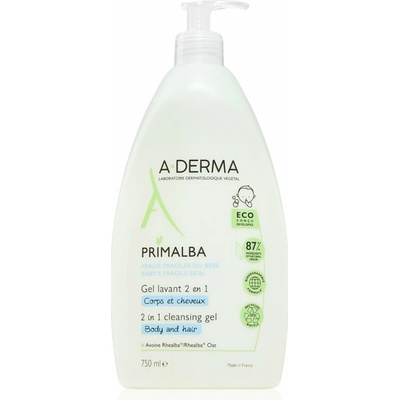 A-Derma Primalba Baby umývací gél na telo a vlasy 750 ml
