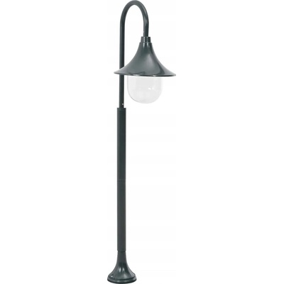 Záhradná lampa na stĺpiku, 120 cm, E27, hliník, tmavozelená
