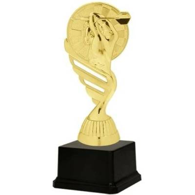 Šipkařská trofej Darteg šipkařská trofej terč a ruka se šipkou 16cm zlatá