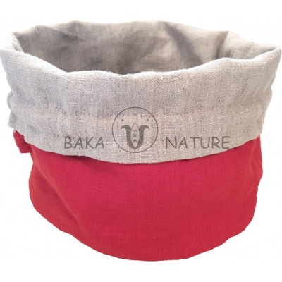 Baka Nature Vrecko Ľanový Košík D20cmx20cm dvojvrstvový červený