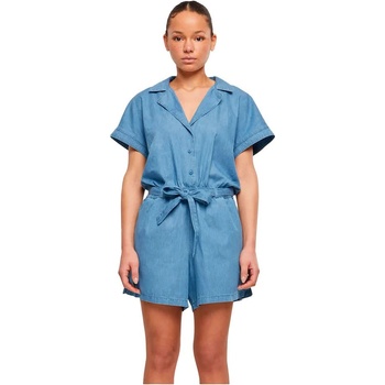 Urban classics Light Denim Resort short sleeve romper - Blue (Sky Blue Washed)